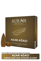 Auran Agar Ağacı Kokulu Geri Akış Tütsüsü konik Tütsü Agar Tree Backflow Incense Cones 10 Adet - 2