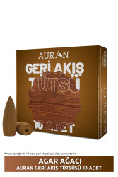 Auran Agar Ağacı Kokulu Geri Akış Tütsüsü konik Tütsü Agar Tree Backflow Incense Cones 10 Adet - 1