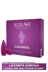 Auran Lavanta Kokulu Geri Akış Tütsüsü konik Tütsü Lavander Backflow Incense Cones 10 Adet - 18