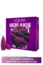 Auran Lavanta Kokulu Geri Akış Tütsüsü konik Tütsü Lavander Backflow Incense Cones 10 Adet - 1