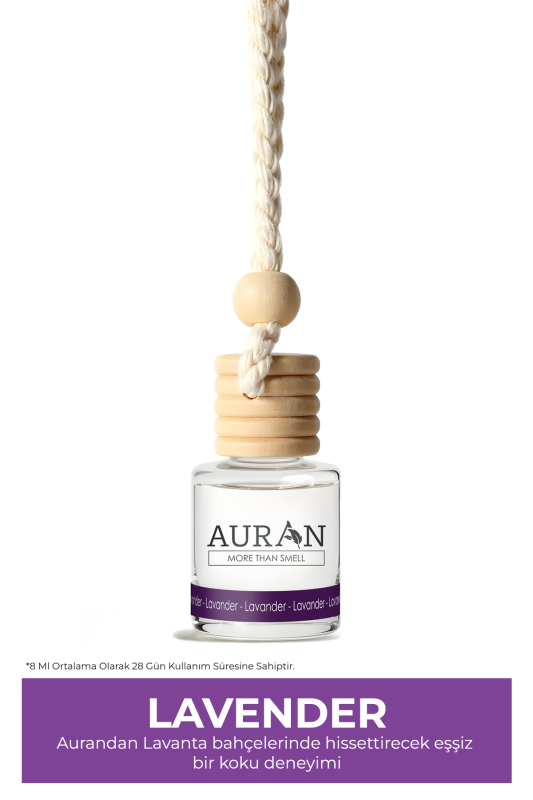 Lavender Oto Kokusu İp Askılı Araç Kokusu Uzun Süre Kalıcı Lavanta Araba Kokusu 8ml - 1