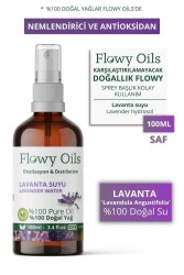 Flowy Oils Lavanta Suyu Nemlendirici Ve Antioksidan Cam Şişe %100 Tam Saf Doğal Yağ Distilasyon Hidrosöl 100ml - 1