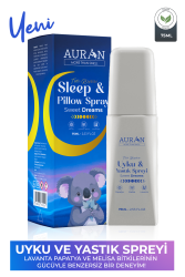 Lavanta, Papatya ve Melisa Özlü Uyku & Yastık Spreyi Sakinleştirici Uyku Ve Dinlenme Spreyi 75ml - AURAN