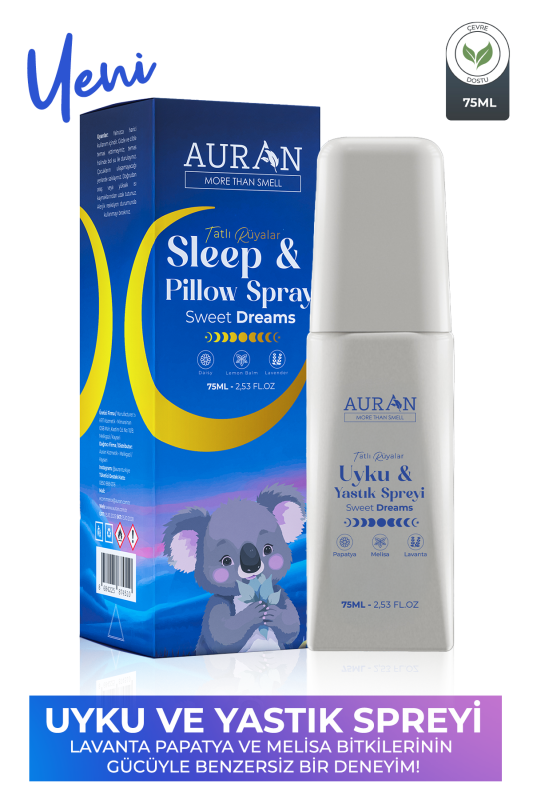 Lavanta, Papatya ve Melisa Özlü Uyku & Yastık Spreyi Sakinleştirici Uyku Ve Dinlenme Spreyi 75ml - 1