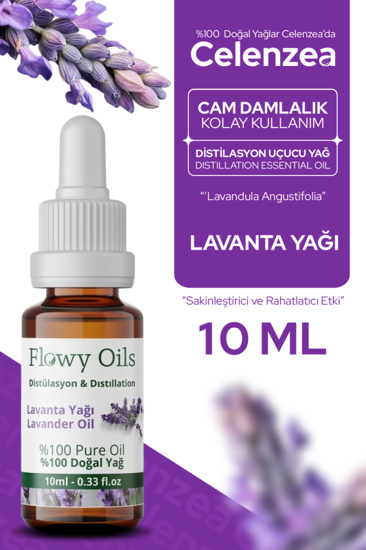 Flowy Oils Lavanta Yağı %100 Doğal Bitkisel Uçucu Yağ Lavender Oil 10ml - 1