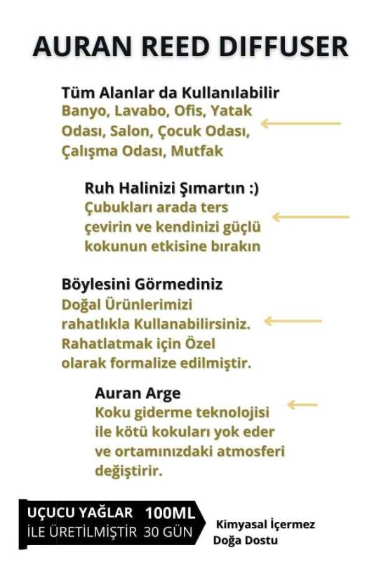 Lavanta Çubuklu Oda Kokusu Bambu Kokusu Kare Şişe Lavender Reed Diffuser 100ml - 3
