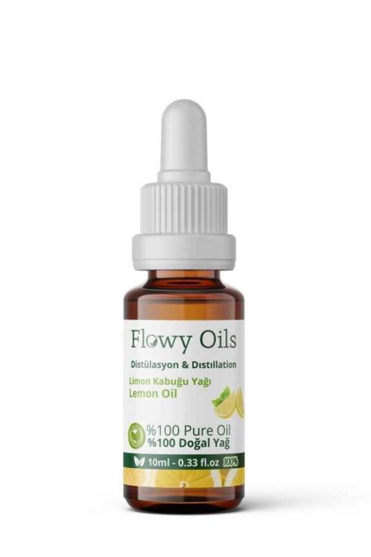 Flowy Oils Limon Kabuğu Yağı %100 Doğal Bitkisel Uçucu Yağ Lemon Peel Oil 10ml - 1