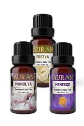 Auran Manolya Menekşe Frezya Uçucu Yağ Buhurdanlık Yağı Hava Temizleyici Nemlendirici Kokusu Esans 3x - Auran