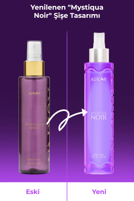 Mystiqua Noir Parfümlü Kadın Vücut Spreyi Vücut Kokusu Vücut Misti Body Mist Spray 150ml - 2