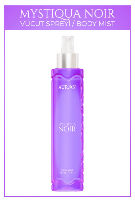Mystiqua Noir Parfümlü Kadın Vücut Spreyi Vücut Kokusu Vücut Misti Body Mist Spray 150ml - 1