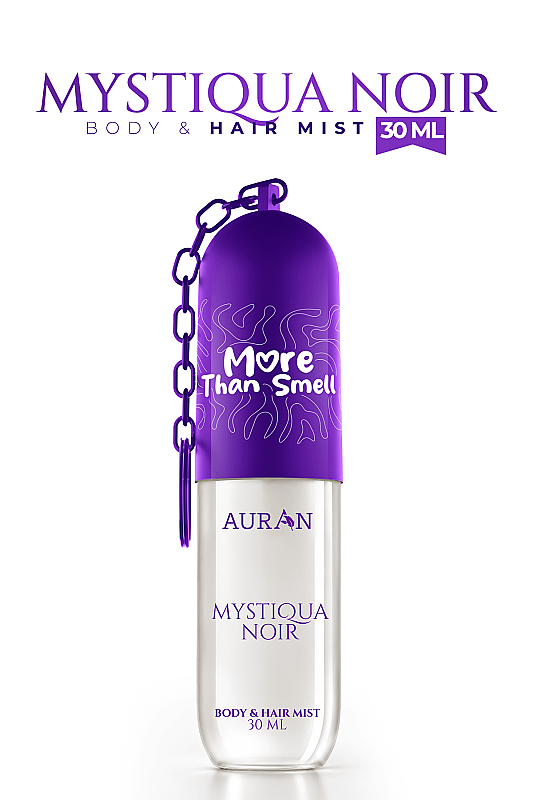 Mystiqua Noir Vücut & Saç Spreyi Besleyici ve Onarıcı Saç Parfümü Anahtarlıklı Vücut Parfümü Charm Body & Hair Mist Spray 30ml - 1