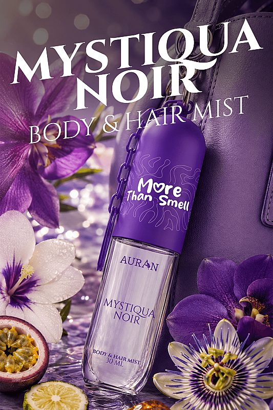 Mystiqua Noir Vücut & Saç Spreyi Besleyici ve Onarıcı Saç Parfümü Anahtarlıklı Vücut Parfümü Charm Body & Hair Mist Spray 30ml - 2