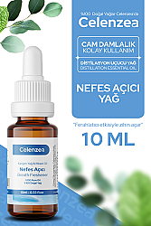 Nefes Açıcı Uçucu Yağı %100 Doğal Nane ve Okaliptus Karışım Yağı, Ferahlatıcı ve Rahatlatıcı 10ml - Celenzea