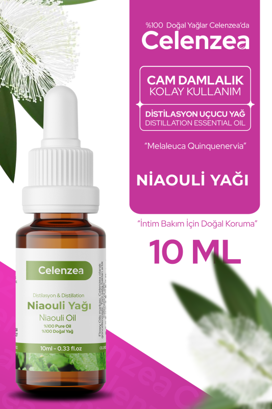 Nioli Uçucu Yağı %100 Doğal Distilasyon Yağı, Kötü Koku Önleyici İntim Bakımı ve Gözenek Arındırıcı Cilt Bakımı, Niaouli Essential Oil (Melaleuca Viridiflora) 10ml - 1