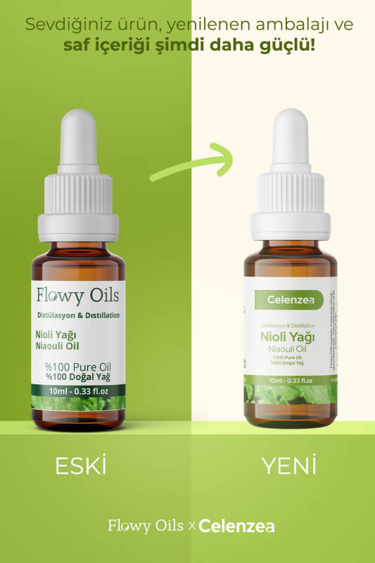 Flowy Oils Nioli Yağı Saf Sertifikalı %100 Doğal Bitkisel Uçucu Yağ Niaouli Essential Oil 10ml - 2