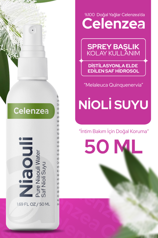 Flowy Oils Niaouli Yağı Suyu Saf Enfeksiyon Önleyici %100 Tam Saf Doğal Yağlı Distilasyon Hidrosöl Niaouli 50ml - 1