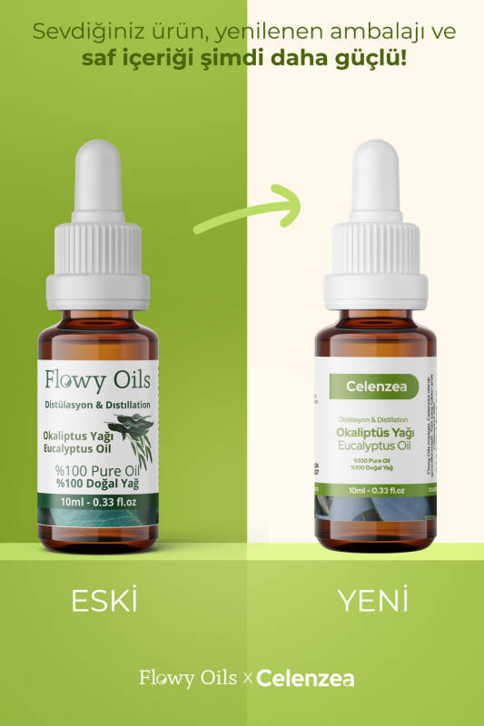 Flowy Oils Okaliptüs Yağı %100 Doğal Bitkisel Uçucu Yağ Eucalyptus Oil 10ml - 2