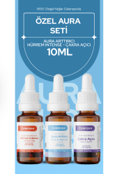 Özel Aura Seti Hürrem Intense, Aura Arttırıcı ve Çakra Açıcı Saf %100 Doğal Karışım Yağ 3x 10ml - Celenzea