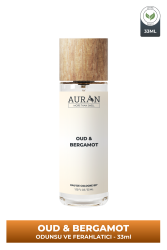 Oud & Bergamot Cam Şişe 80 Derece Kolonya Premium Eau de Cologne 33ml - 1