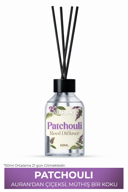 Paçuli Çubuklu Oda Kokusu Bambu Kokusu Patchouli Reed Diffuser 50ml - 1