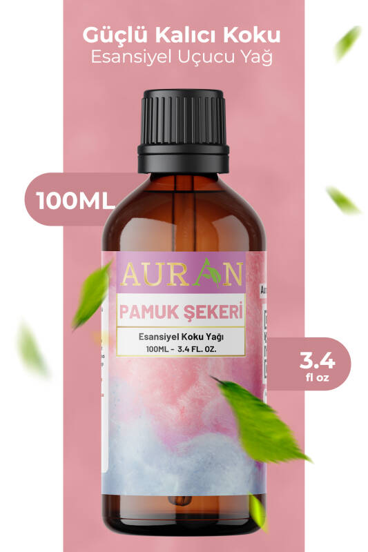 Pamuk Şekeri Esansiyel Uçucu Koku Yağı Difüzör Esansı Buhurdanlık Yağı Aromaterapi Yağı 100ml - 1
