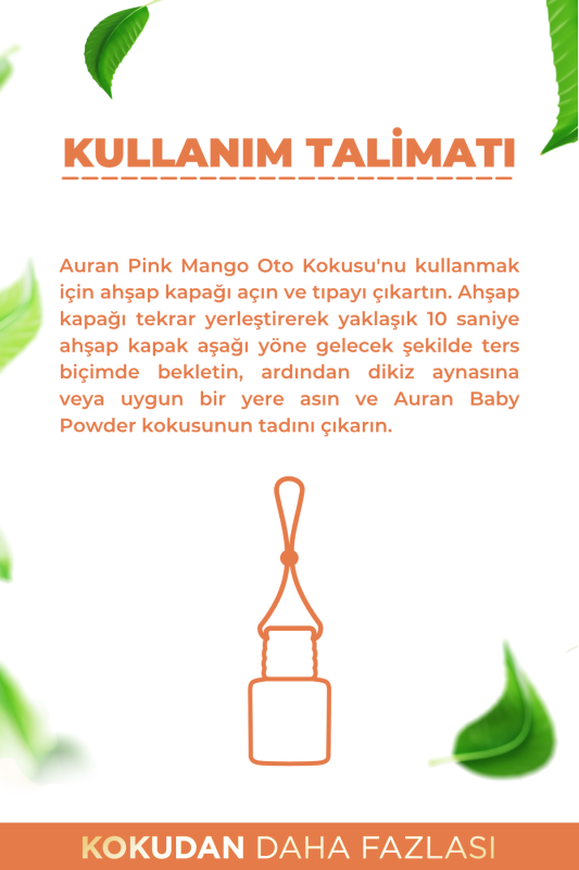 Pink Mango Oto Kokusu İp Askılı Araç Kokusu Uzun Süre Kalıcı Lavanta Araba Kokusu 8ml - 6