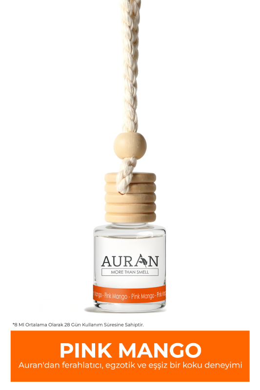 Pink Mango Oto Kokusu İp Askılı Araç Kokusu Uzun Süre Kalıcı Lavanta Araba Kokusu 8ml - 1