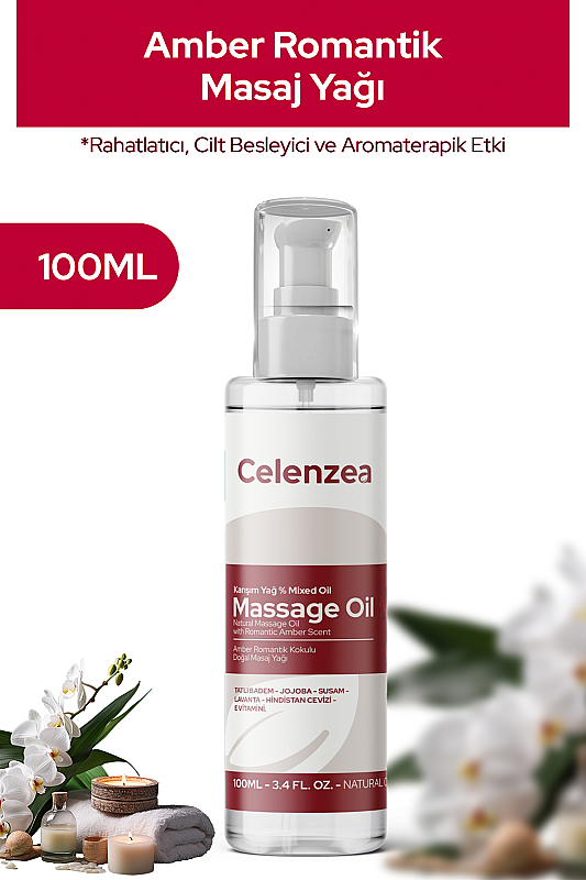 Flowy Oils Rahatlatıcı Kas Gevşetici Amber Romantik Kokulu %100 Doğal Aromaterapi Masaj Yağı 100ml - 1