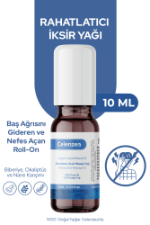 Rahatlatıcı İksir Masaj Yağı Nane, Okaliptus ve Biberiye Karışımı Ferahlatıcı Mentol Roll-On 10ml - Celenzea