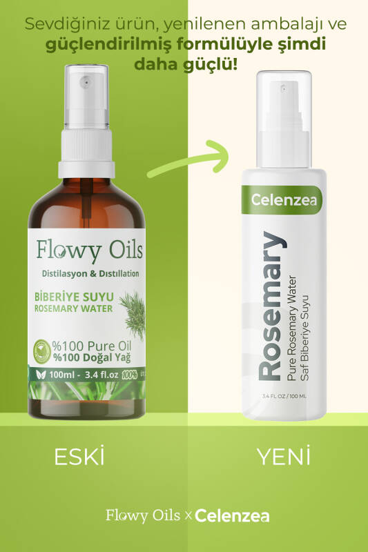 Saf Biberiye Suyu Hızlı Saç Uzatma & Dökülme Karşıtı %100 Saf Doğal Rosemary Water 100ml - 2