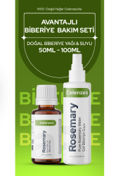 2’li Biberiye Seti Etkili Saç ve Cilt Bakımı Biberiye Yağı ve Biberiye Suyu Saf %100 Doğal - Flowy Oils