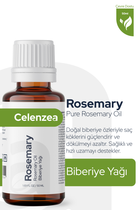 Saf Biberiye Yağı, Yeni Saç Oluşumu ve Gürleştirme Etkili Doğal Biberiye Yağı, Saç Yağı 50 ml - 3