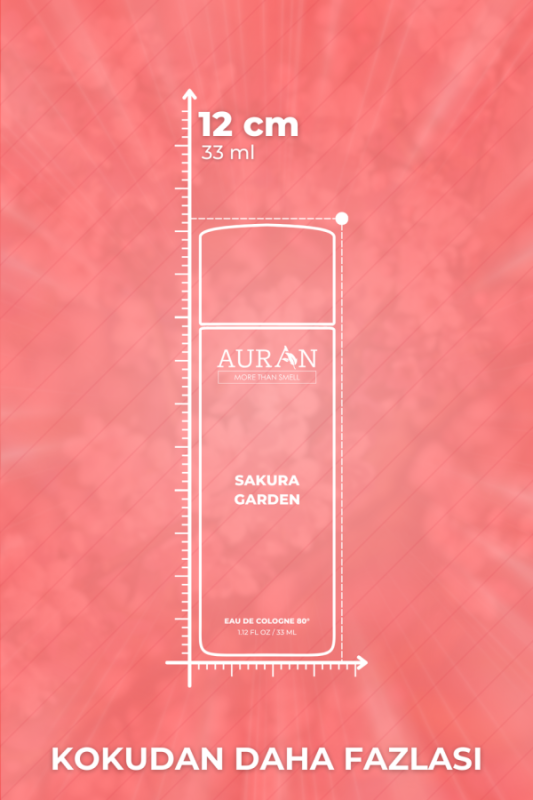 Sakura Garden Cam Şişe 80 Derece Kolonya Premium Eau de Cologne 33ml - 7