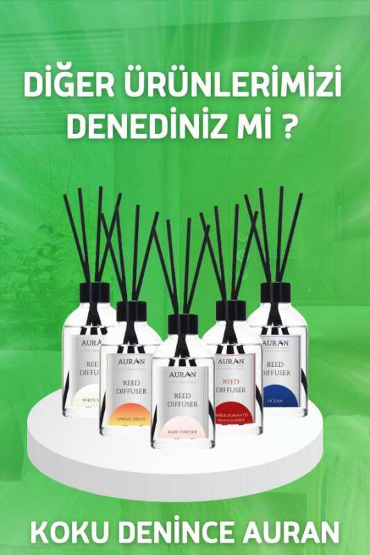 Sandal Ağacı Çubuklu Oda Kokusu Bambu Kokusu Sandal Wood Reed Diffuser 50ml - 9