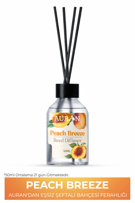 Şeftali Esintisi Çubuklu Oda Kokusu Bambu Kokusu Peach Breeze Reed Diffuser 50ml - 8