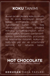 Sıcak Çikolata Kokulu Mum Ahşap Fitilli Dekoratif Kokulu Kavanoz Mum Hot Chocolate Candle 150gr. - 2