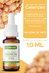 Sığla Akgünlük Uçucu Yağı %100 Doğal Distilasyon Yağ, Besleyici ve Onarıcı, Gözenek Arındırıcı, Negatif Enerjiden Arınma, Meditasyon ve Yoga Yağı, Frankincense Essential Oil (Boswellia Serrata) 10ml - Celenzea