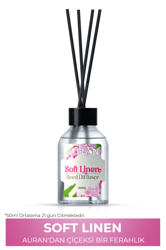 Soft Linen Çubuklu Oda Kokusu Bambu Kokusu Soft Linen Reed Diffuser 50ml - 1