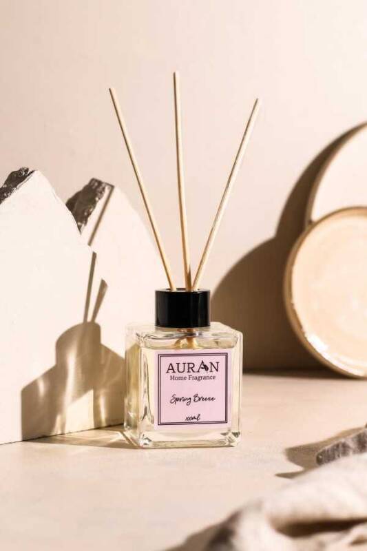 Bahar Esintisi Çubuklu Oda Kokusu Bambu Kokusu Kare Şişe Spring Breeze Reed Diffuser 100ml - 2