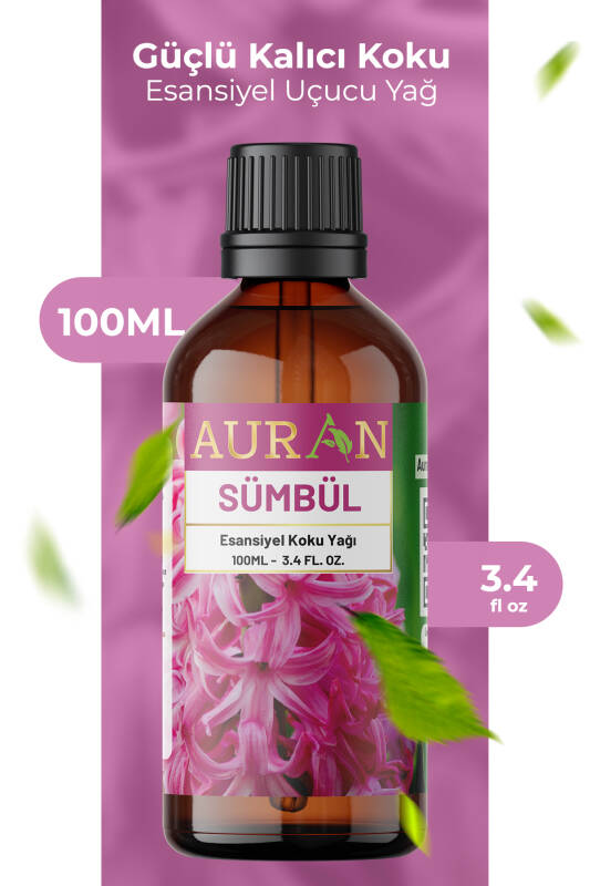 Auran Sümbül Saf Esansiyel Uçucu Yağ Buhurdanlık Yağ Difüzör Esansı Aromaterapi Ortam Küre Koku Yağı100ml - 1