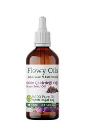 Flowy Oils Üzüm Çekirdeği Yağı %100 Doğal Bitkisel Sabit Yağ Grape Seed Oil 100ml - Flowy Oils
