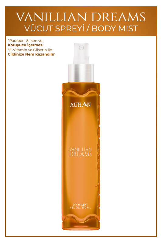 Vanillian Dreams Parfümlü Kadın Vücut Spreyi Vücut Kokusu Vücut Misti Body Mist Spray 150ml - 1