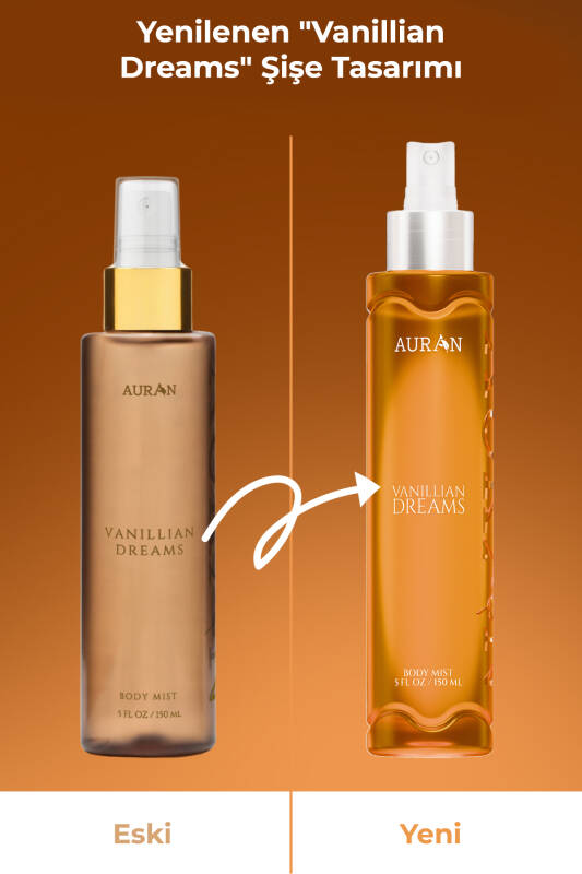 Vanillian Dreams Parfümlü Kadın Vücut Spreyi Vücut Kokusu Vücut Misti Body Mist Spray 150ml - 2