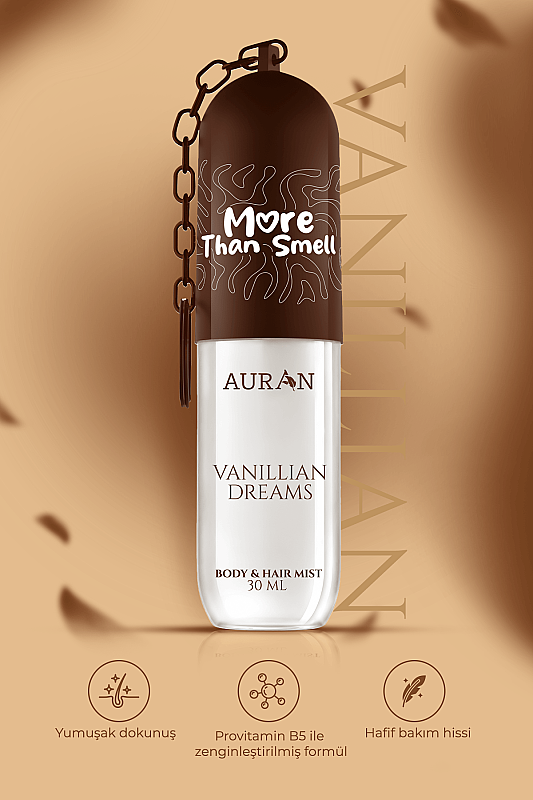 Vanillian Dreams Vücut & Saç Spreyi Besleyici ve Onarıcı Saç Parfümü Anahtarlıklı Vücut Parfümü Charm Body & Hair Mist Spray 30ml - 4