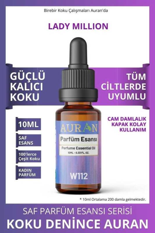 Auran W112 - Pr Lady Million Kadın Parfüm Esansı 10ml - 1