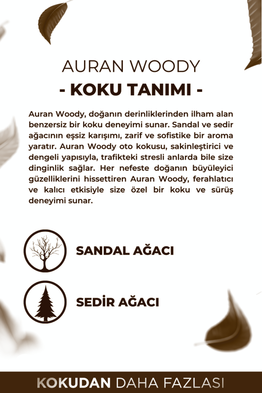 Woody Oto Kokusu İp Askılı Araç Kokusu Uzun Süre Kalıcı Odunsu Araba Kokusu 8ml - 4
