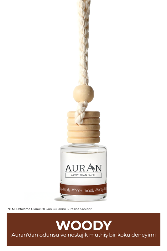 Woody Oto Kokusu İp Askılı Araç Kokusu Uzun Süre Kalıcı Odunsu Araba Kokusu 8ml - 1