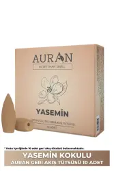 Auran Yasemin Kokulu Geri Akış Tütsüsü konik Tütsü Jasmine Backflow Incense Cones 10 Adet - 1
