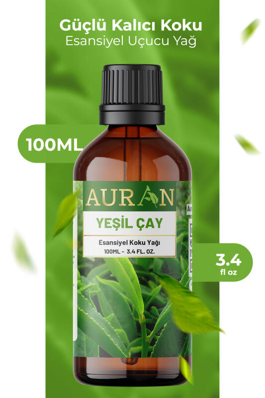 Yeşil Çay Esansiyel Uçucu Koku Yağı Difüzör Esansı Buhurdanlık Yağı Aromaterapi Yağı 100ml - 1