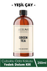 Yeşil Çay Çubuklu Oda ve Ortam Kokusu Yedek Dolum Kiti Yedek Şişe Green Tea Refill 250ml - AURAN